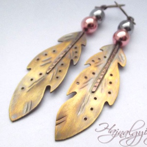 Toll - fülbevaló - ékszer - fülbevaló - lógó fülbevaló - Meska.hu