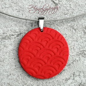 PIROS  medál - ékszer - nyaklánc - medál - Meska.hu