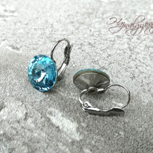 AQUAMARINE francia kapcsos fülbevaló 12 mm - ékszer - fülbevaló - lógó fülbevaló - Meska.hu