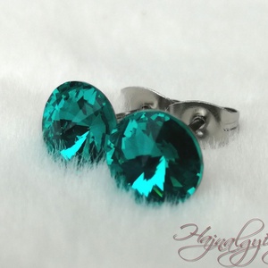 BLUE ZIRCON fülbevaló 8 mm, Ékszer, Fülbevaló, Pötty fülbevaló, Ékszerkészítés, MESKA