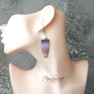 LILA - ROSEGOLD fülbevaló - ékszer - fülbevaló - lógó fülbevaló - Meska.hu