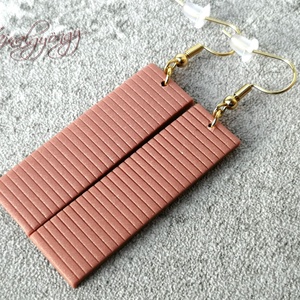 ROSEGOLD fülbevaló, Ékszer, Fülbevaló, Lógó fülbevaló, Gyurma, Ékszerkészítés, MESKA