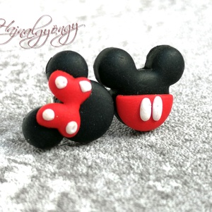 Egérkék  fülbevaló, Ékszer, Fülbevaló, Pötty fülbevaló, Gyurma, Ékszerkészítés, MESKA