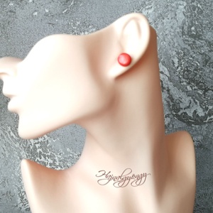 NARANCSSÁRGA fülbevaló - ékszer - fülbevaló - pötty fülbevaló - Meska.hu