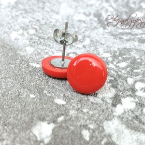 NARANCSSÁRGA fülbevaló - ékszer - fülbevaló - pötty fülbevaló - Meska.hu