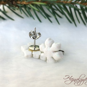 VILÁGÍTÓ HÓPIHE  fülbevaló - ékszer - fülbevaló - pötty fülbevaló - Meska.hu