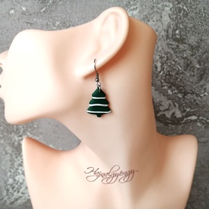 KARÁCSONYFA  fülbevaló - ékszer - fülbevaló - lógó fülbevaló - Meska.hu