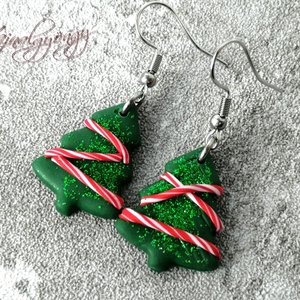 KARÁCSONYFA  fülbevaló - Meska.hu