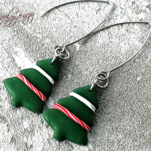 KARÁCSONYFA  fülbevaló - Meska.hu