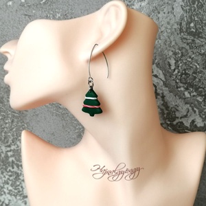 KARÁCSONYFA  fülbevaló - ékszer - fülbevaló - lógó fülbevaló - Meska.hu