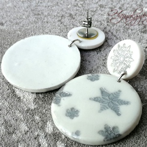 EZÜST HÓPIHE  fülbevaló - ékszer - fülbevaló - lógó csepp fülbevaló - Meska.hu