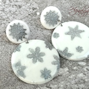 EZÜST HÓPIHE  fülbevaló - ékszer - fülbevaló - lógó csepp fülbevaló - Meska.hu