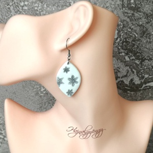 EZÜST HÓPIHE  fülbevaló - ékszer - fülbevaló - lógó csepp fülbevaló - Meska.hu