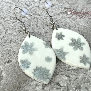 EZÜST HÓPIHE  fülbevaló - ékszer - fülbevaló - lógó csepp fülbevaló - Meska.hu