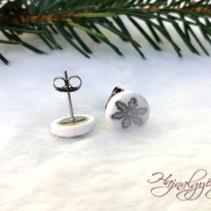 EZÜST HÓPIHE  fülbevaló - ékszer - fülbevaló - pötty fülbevaló - Meska.hu