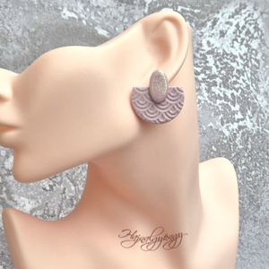 PÚDERHARMAT fülbevaló - ékszer - fülbevaló - lógó fülbevaló - Meska.hu