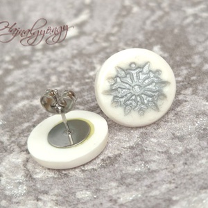 EZÜST HÓPIHE  fülbevaló - ékszer - fülbevaló - pötty fülbevaló - Meska.hu