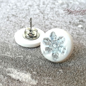 EZÜST HÓPIHE  fülbevaló - ékszer - fülbevaló - pötty fülbevaló - Meska.hu