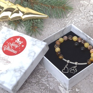 Narancs kalcit és tigrisszem szett - ékszer - ékszerszett - Meska.hu