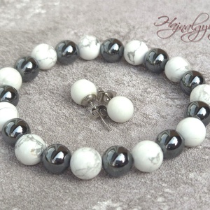 Hematit és howit ásvány ékszerszett - ékszer - ékszerszett - Meska.hu