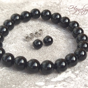 Ónix ásvány ékszerszett - Meska.hu