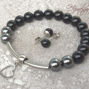 Ónix ásvány ékszerszett - Meska.hu