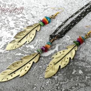 Sárgaréz TOLL nyaklánc - ékszer - nyaklánc - hosszú nyaklánc - Meska.hu