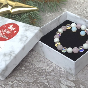 Rózsakvarc és aurakvarc ásvány ékszerszett - ékszer - ékszerszett - Meska.hu