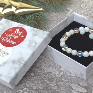 Aurakvarc és fehér jáde ásvány ékszerszett - ékszer - ékszerszett - Meska.hu