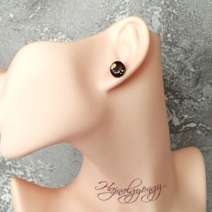 BURGUNDI fülbevaló - ékszer - fülbevaló - pötty fülbevaló - Meska.hu