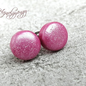 MAGENTA fényes fülbevaló - Meska.hu