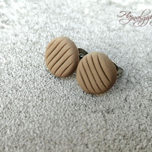 VILÁGOSBARNA fülbevaló - Meska.hu