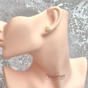 ARANY CSÍKOS fülbevaló  - ékszer - fülbevaló - pötty fülbevaló - Meska.hu