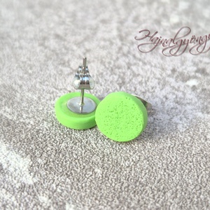 ZÖLD fülbevaló  - ékszer - fülbevaló - pötty fülbevaló - Meska.hu