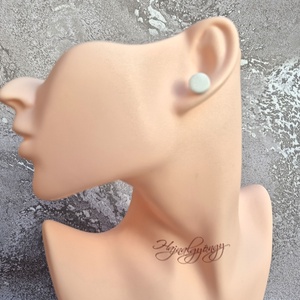 FEHÉR fülbevaló  - ékszer - fülbevaló - pötty fülbevaló - Meska.hu