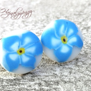 KÉKNEFELEJCS fülbevaló  - Meska.hu