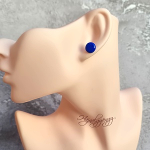 KIRÁLYKÉK fülbevaló  - ékszer - fülbevaló - pötty fülbevaló - Meska.hu