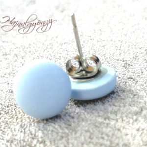 VILÁGOSKÉK fülbevaló  - ékszer - fülbevaló - pötty fülbevaló - Meska.hu