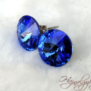 SAPPHIRE fülbevaló 14 mm - ékszer - fülbevaló - pötty fülbevaló - Meska.hu