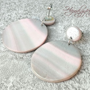 RÓZSASZÍN ÁRNYAK fülbevaló - ékszer - fülbevaló - lógós kerek fülbevaló - Meska.hu