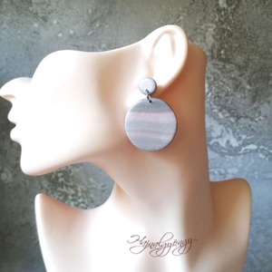 RÓZSASZÍN ÁRNYAK fülbevaló - ékszer - fülbevaló - lógós kerek fülbevaló - Meska.hu