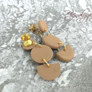 BÉZS fülbevaló - ékszer - fülbevaló - lógó fülbevaló - Meska.hu