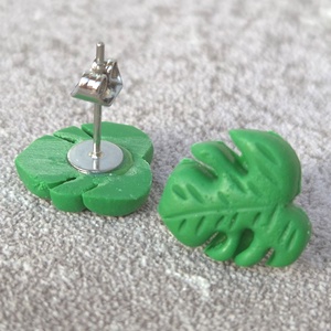 PHILODENDRON fülbevaló  - ékszer - fülbevaló - pötty fülbevaló - Meska.hu