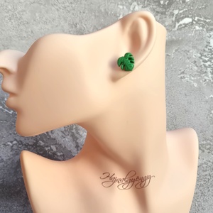 PHILODENDRON fülbevaló  - ékszer - fülbevaló - pötty fülbevaló - Meska.hu