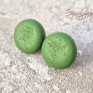 NAGY ZÖLD fülbevaló  - Meska.hu