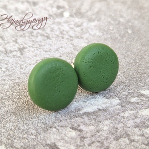 NAGY ZÖLD fülbevaló  - ékszer - fülbevaló - pötty fülbevaló - Meska.hu