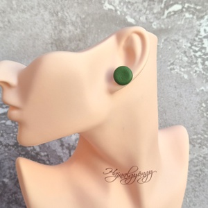 NAGY ZÖLD fülbevaló  - ékszer - fülbevaló - pötty fülbevaló - Meska.hu