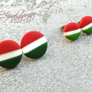 NEMZETI nemsacél fülbevaló - 10 mm - ékszer - fülbevaló - pötty fülbevaló - Meska.hu