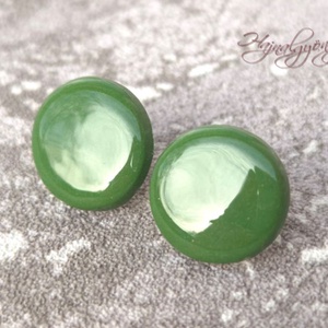 FŰZÖLD fülbevaló 15 mm - Meska.hu