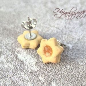 LINZER VIRÁG fülbevaló  - ékszer - fülbevaló - pötty fülbevaló - Meska.hu